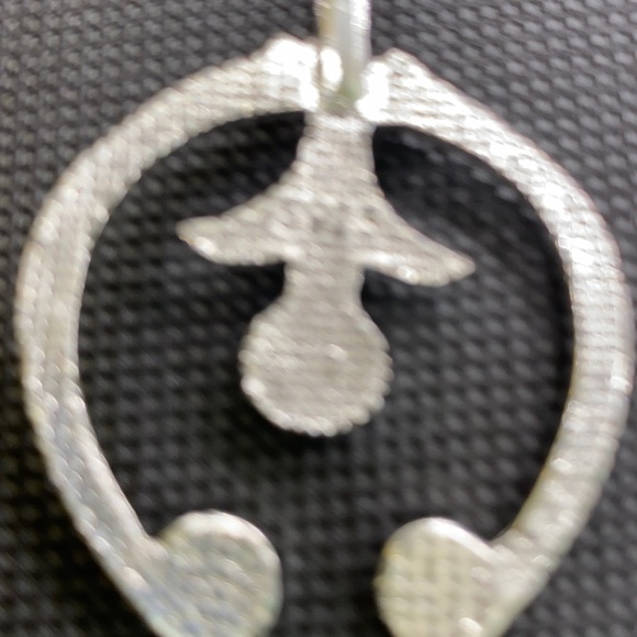 Large sterling silver, turquoise pendant - Picture 2 of 10